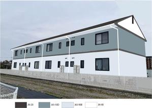 teddyx001 (teddyx001)さんのアパートの外壁屋根塗装デザインへの提案