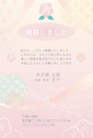 まふた工房 (mafuta)さんの結婚報告のはがきの作成への提案