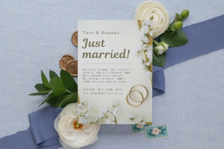 kotonoha_design (mmm529tk)さんの結婚報告のはがきの作成への提案