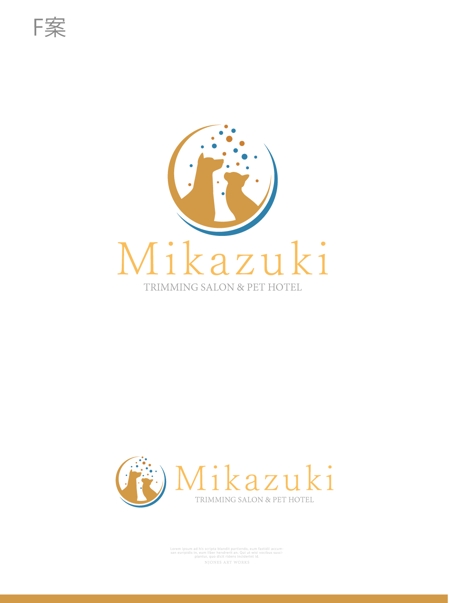 NJONESKYDWS (NJONES)さんの動物病院プロデュース型トリミングサロン・ペットホテル　「Mikazuki」のロゴへの提案