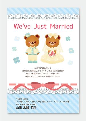 manami (tmk999)さんの結婚報告のはがきの作成への提案