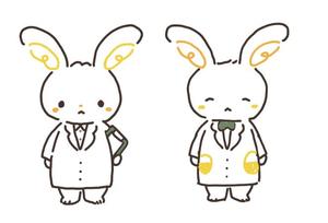 出汁汁 (dashijiru)さんの調剤薬局「うさぎ薬局」のマスコットキャラクターへの提案