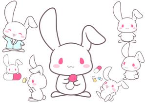 irohacya (irohacya)さんの調剤薬局「うさぎ薬局」のマスコットキャラクターへの提案
