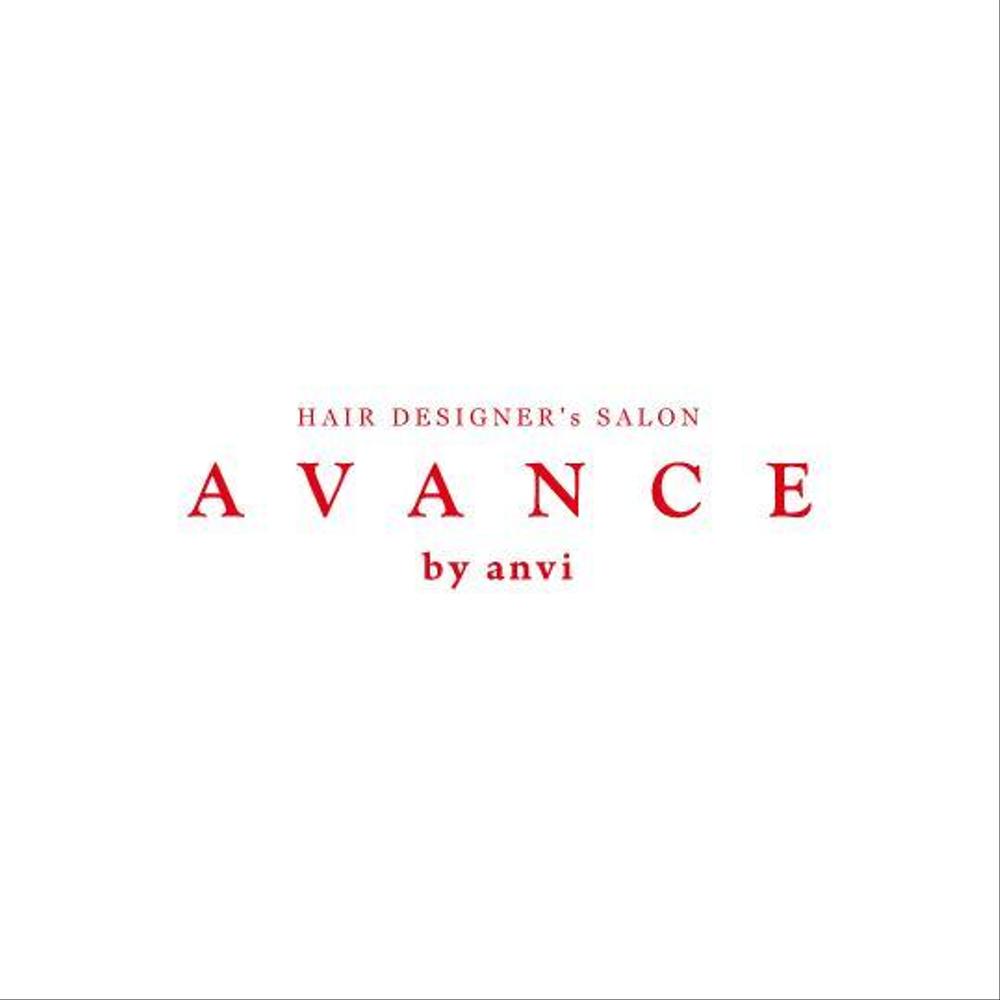 「HAIR DESIGNER's SALON  AVANCE  by  anvi」のロゴ作成