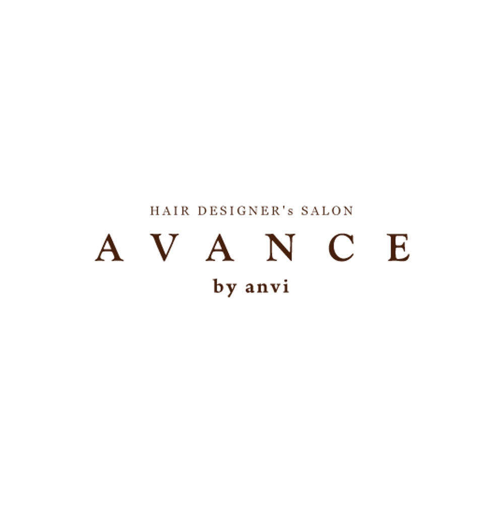 「HAIR DESIGNER's SALON  AVANCE  by  anvi」のロゴ作成