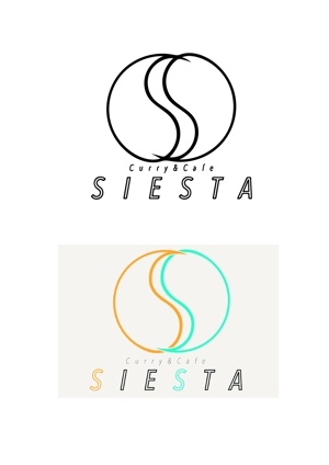 東雲design (tomohik21)さんのカレー＆カフェ シエスタ（Curry＆Cafe SIESTA）のロゴ依頼への提案