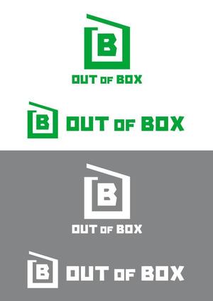 m_flag (matsuyama_hata)さんの「OUT OF BOX」のロゴ作成依頼への提案