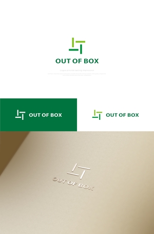 はなのゆめ (tokkebi)さんの「OUT OF BOX」のロゴ作成依頼への提案