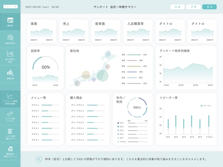 Tsujita Graph Design (rtd0122)さんの店舗の売上管理システムのグラフィックデザインへの提案