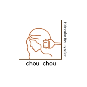 JUN OKAZAKI (junior_369)さんの美容サロン、ヘアカラー専門店の「chou chou」のロゴへの提案