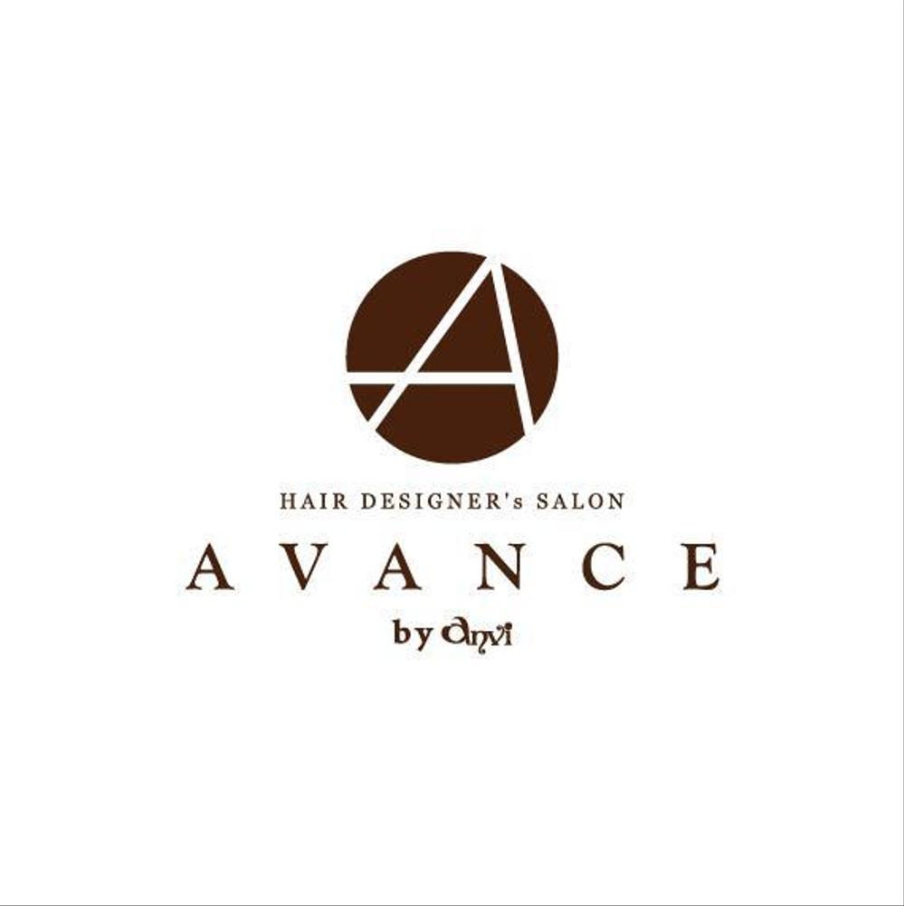 「HAIR DESIGNER's SALON  AVANCE  by  anvi」のロゴ作成