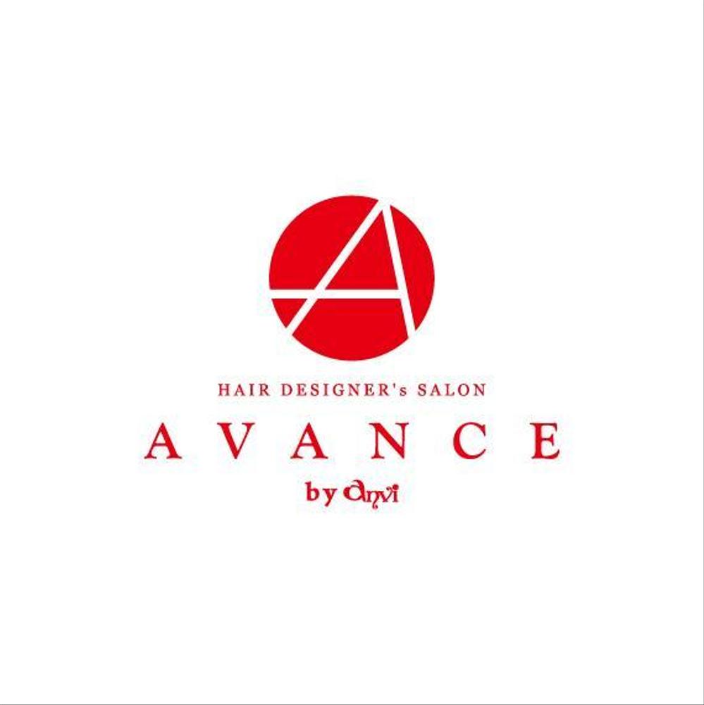 「HAIR DESIGNER's SALON  AVANCE  by  anvi」のロゴ作成