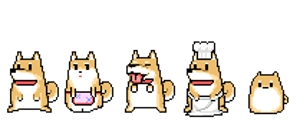 まだら猫 (nekomadara)さんの芝犬シリーズのドットデザイン作成への提案