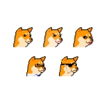 どぎまぎ (_Dogimagi)さんの芝犬シリーズのドットデザイン作成への提案