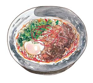 SONOKO (sonoko_design)さんの汁なし担々麺の手書き風イラストへの提案