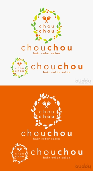buddy knows design (kndworking_2016)さんの美容サロン、ヘアカラー専門店の「chou chou」のロゴへの提案