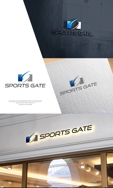 NJONESKYDWS (NJONES)さんのフィットネスとスポーツの人材派遣会社SPORTS GATEのコーポレートロゴ作成への提案