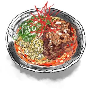 Yuriri (Yuriri)さんの汁なし担々麺の手書き風イラストへの提案