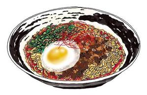 ponpin (ponpin)さんの汁なし担々麺の手書き風イラストへの提案