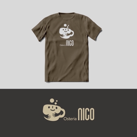 【活動休止中】karinworks (karinworks)さんのカフェ「Osteria　NICO」のロゴへの提案