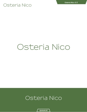 queuecat (queuecat)さんのカフェ「Osteria　NICO」のロゴへの提案