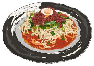 ニッタ (mayora)さんの汁なし担々麺の手書き風イラストへの提案