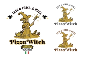Kang Won-jun (laphrodite1223)さんの本格派ピザ店「PIZZA WITCH」のロゴへの提案