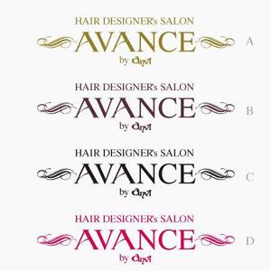 CF-Design (kuma-boo)さんの「HAIR DESIGNER's SALON  AVANCE  by  anvi」のロゴ作成への提案