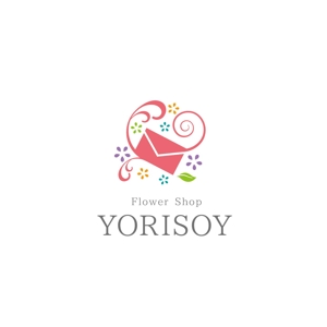 TAD (Sorakichi)さんの心を届ける花屋「Flower Shop YORISOY（よりそい）」のロゴ（商標登録予定なし）への提案