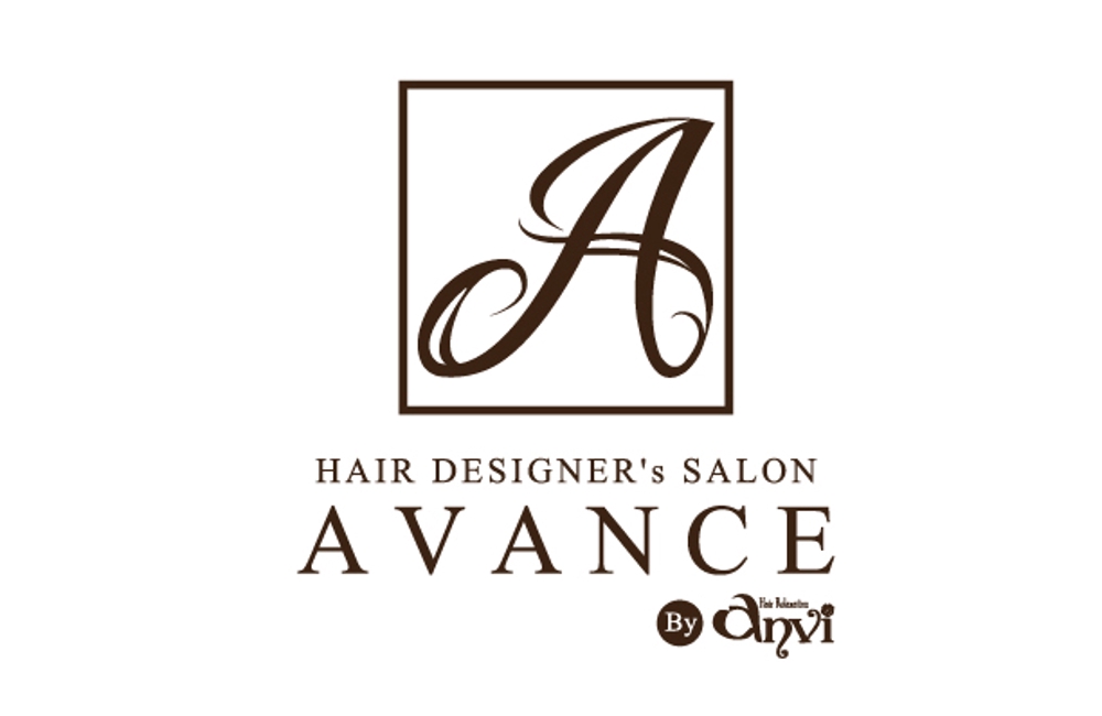 「HAIR DESIGNER's SALON  AVANCE  by  anvi」のロゴ作成