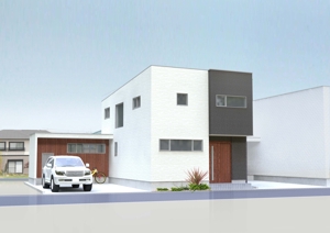 i-rendering (yaskaz)さんの3棟同時建築建売の内1棟　住宅外観パース作成のご依頼　への提案