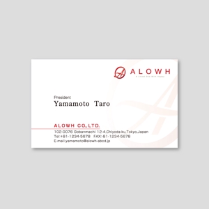 トランプス (toshimori)さんの新規設立会社名刺デザイン作成への提案