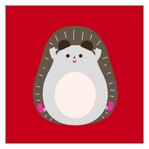 猫砂 (fialove196)さんの企業マスコットキャラクター「ハリネズミ」のデザインへの提案