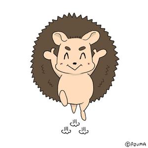 吾妻屋（あずまや） (ito1644)さんの企業マスコットキャラクター「ハリネズミ」のデザインへの提案