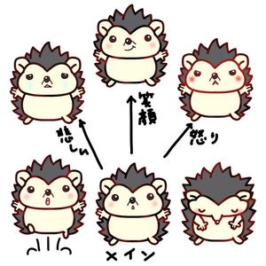 しみしみ (itimatu5label)さんの企業マスコットキャラクター「ハリネズミ」のデザインへの提案
