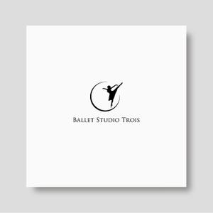 flyingman (flyingman)さんのクラシックバレエ  スタジオ「Ballet Studio Trois」のロゴへの提案