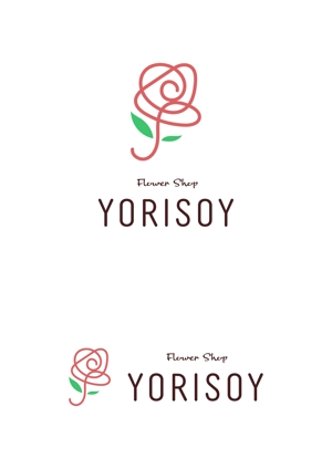 knot (ryoichi_design)さんの心を届ける花屋「Flower Shop YORISOY（よりそい）」のロゴ（商標登録予定なし）への提案