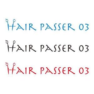 armsdesignさんの美容室「Ｈａｉｒ　ｐａｓｓｅｒ　０３」のロゴ作成への提案