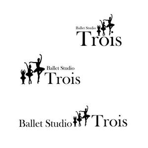 marukei (marukei)さんのクラシックバレエ  スタジオ「Ballet Studio Trois」のロゴへの提案