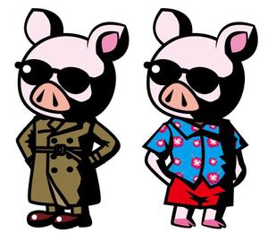 しげるん (shigeru211)さんのハードボイルドでちょいワルなブタのキャラクターへの提案