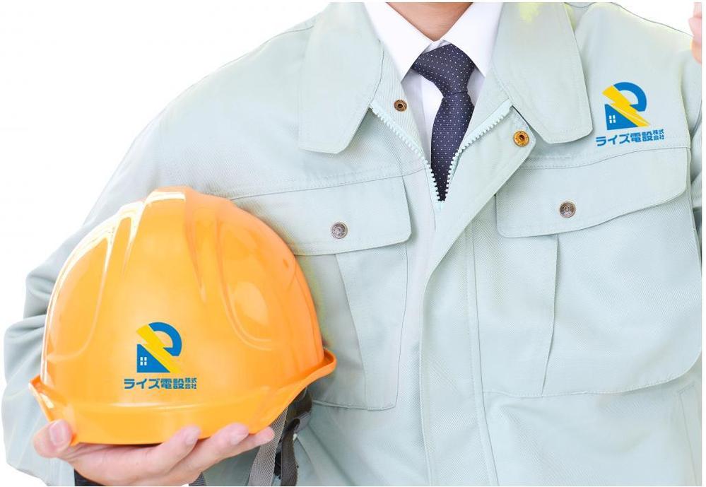 建設業　電気工事会社の社名　ロゴ