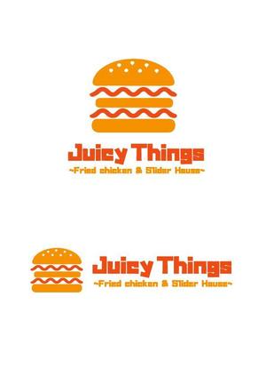 m_flag (matsuyama_hata)さんのカフェ「Juicy Things ~Fried chicken & Slider House~」ロゴへの提案