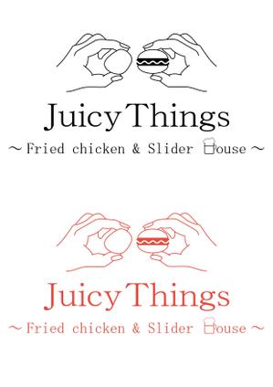 MINORI (minori-17)さんのカフェ「Juicy Things ~Fried chicken & Slider House~」ロゴへの提案