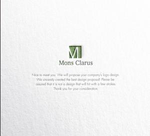 RYUNOHIGE (yamamoto19761029)さんの茶道・不動産の『Mons Clarus』の企業ロゴ作成への提案
