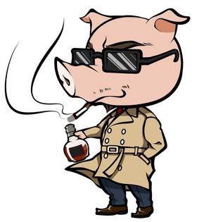 プラス (ff100)さんのハードボイルドでちょいワルなブタのキャラクターへの提案