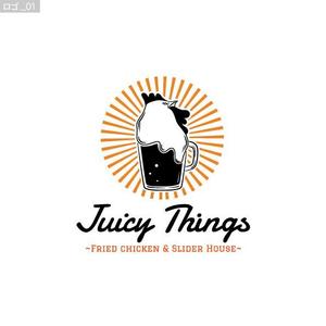 yubi (yubee_7858)さんのカフェ「Juicy Things ~Fried chicken & Slider House~」ロゴへの提案