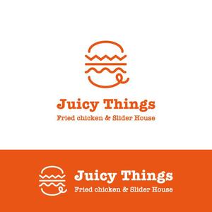 ぶべい (bubey_design)さんのカフェ「Juicy Things ~Fried chicken & Slider House~」ロゴへの提案