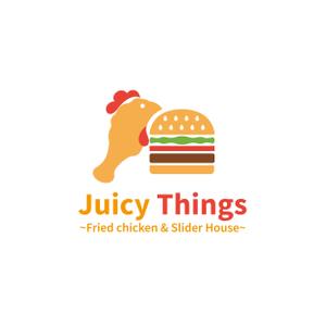 waka (wakapon1987)さんのカフェ「Juicy Things ~Fried chicken & Slider House~」ロゴへの提案