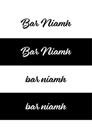 Brown_and_White_Tabby_さんのBAR 「 niamh 」のロゴへの提案