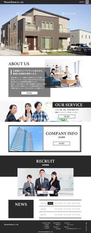 saya-yuko ()さんの不動産会社のTOPページデザインへの提案
